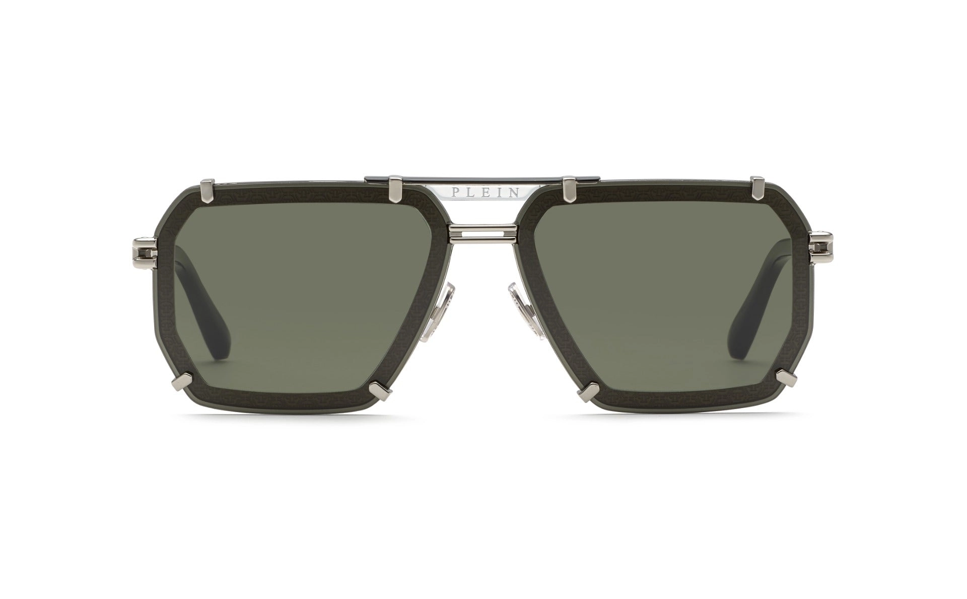 Philipp Plein SPP131 583X 64 | Unisex Yeşil Güneş Gözlüğü